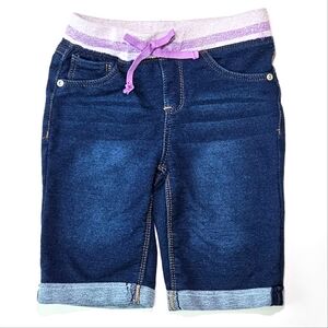 Sweet Butterfly Bermuda Jean Shorts With Stretch Waist